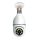 5GHZ 360 Panoramic Wifi HD night vision ip  surveillance wireless light bulb network cctv camera