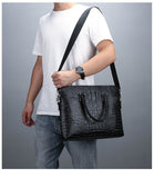 Crocodile Pattern Briefcase Professional Bag