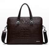 Professional Men Crocodile Pattern Briefcase  Bag Plus Purse