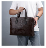Crocodile Pattern Briefcase Professional Bag