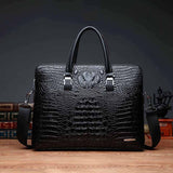 Professional Men Crocodile Pattern Briefcase  Bag Plus Purse