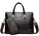 Crocodile Pattern Briefcase Professional Bag