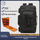 Portable 180° Flip Backpack Waterproof Multi-Pocket for Hiking Large Capacity Casual Minimalist Design Travel Backpack