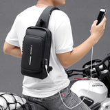 Casual Crossbody Waist Bag Password Anti-theft Chest Bag Men Single Shoulder Sports