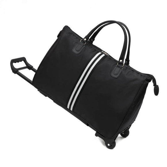 Duffle foldable luggage traveling bag roller weekend travel bag with wheel