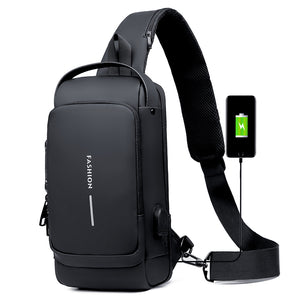 Casual Crossbody Waist Bag Password Anti-theft Chest Bag Men Single Shoulder Sports