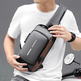 Casual Crossbody Waist Bag Password Anti-theft Chest Bag Men Single Shoulder Sports